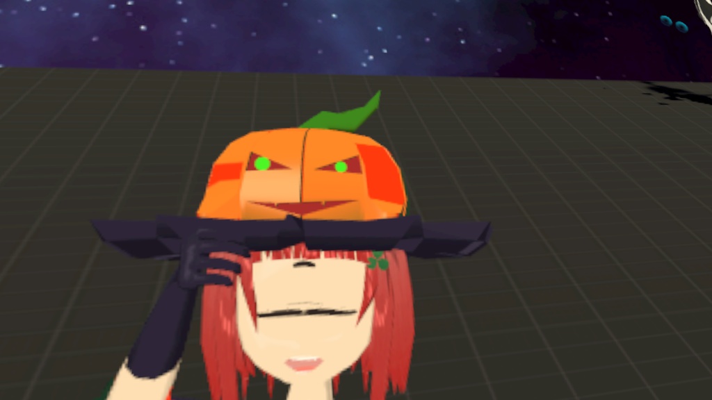 かぼちゃ帽子とステッキ
