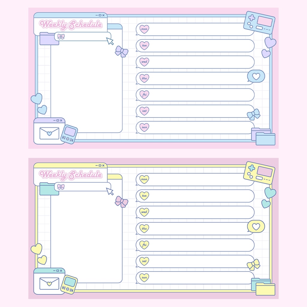 【無料配布】パステルカラー*配信週間スケジュール