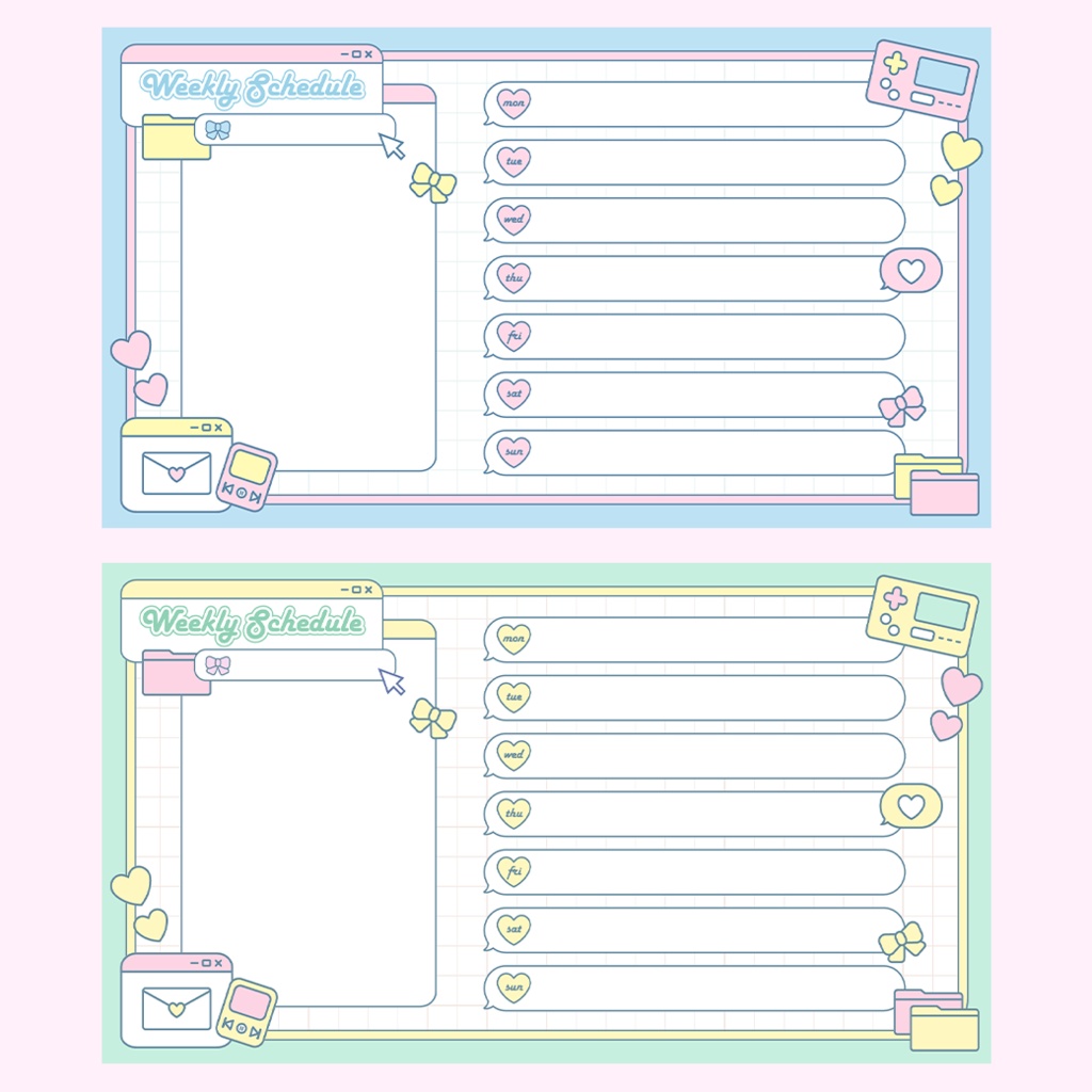 【無料配布】パステルカラー*配信週間スケジュール