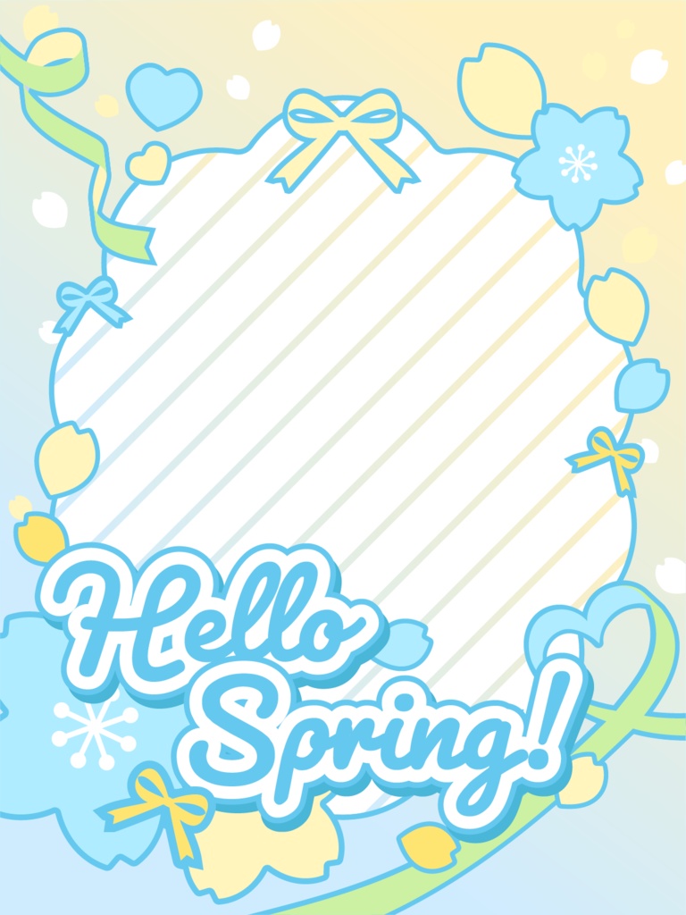 【無料配布】パステルカラー 4月 さくら|Vtuber 配信者|アピール素材