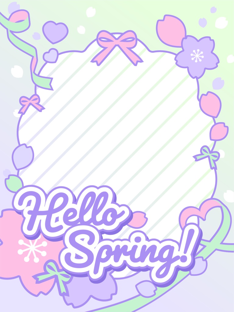 【無料配布】パステルカラー 4月 さくら|Vtuber 配信者|アピール素材