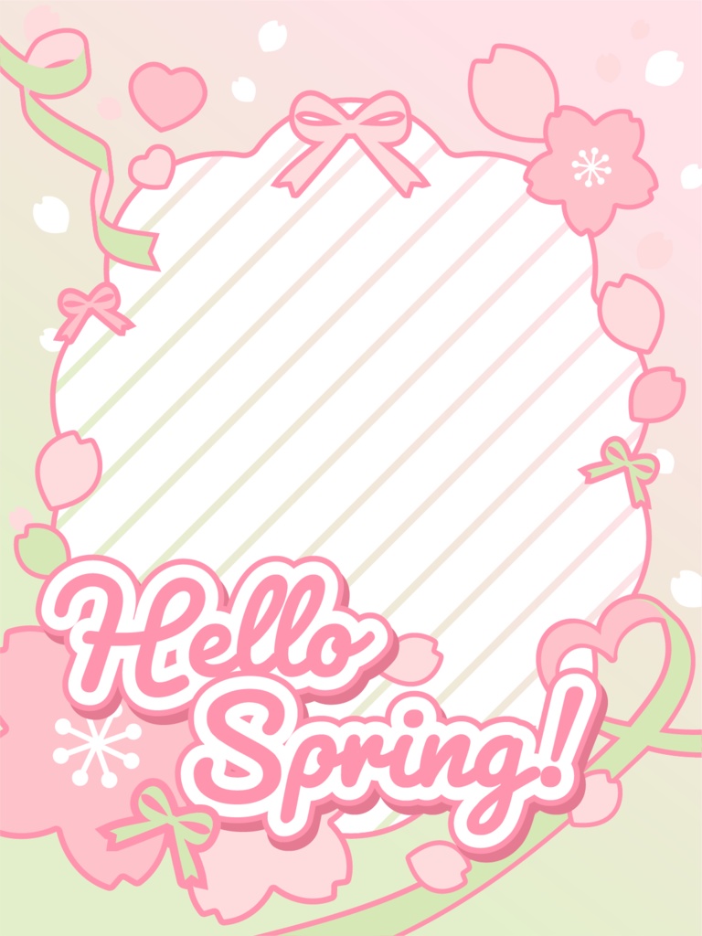 【無料配布】パステルカラー 4月 さくら|Vtuber 配信者|アピール素材