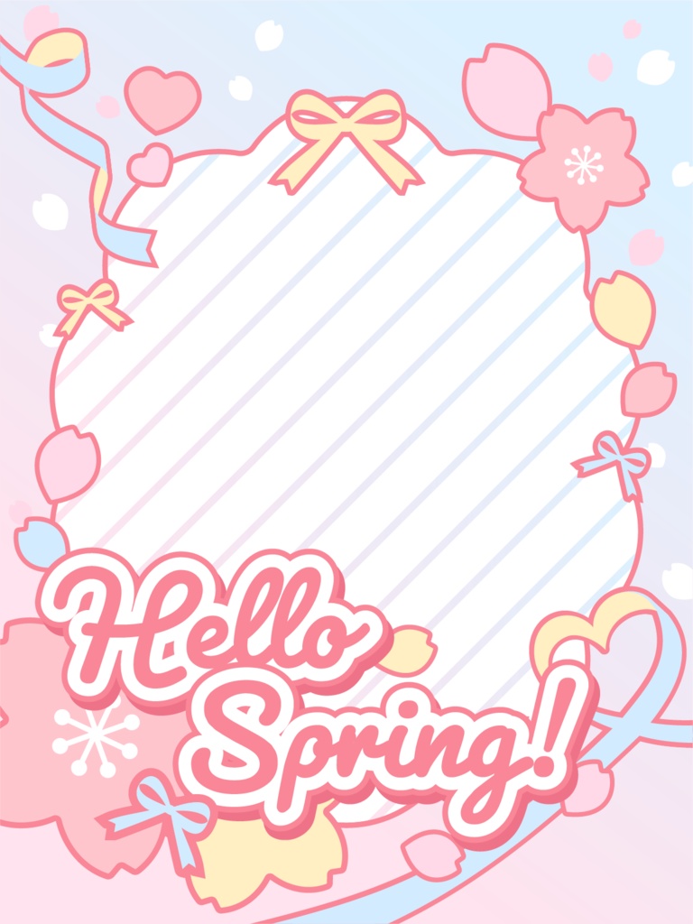【無料配布】パステルカラー 4月 さくら|Vtuber 配信者|アピール素材