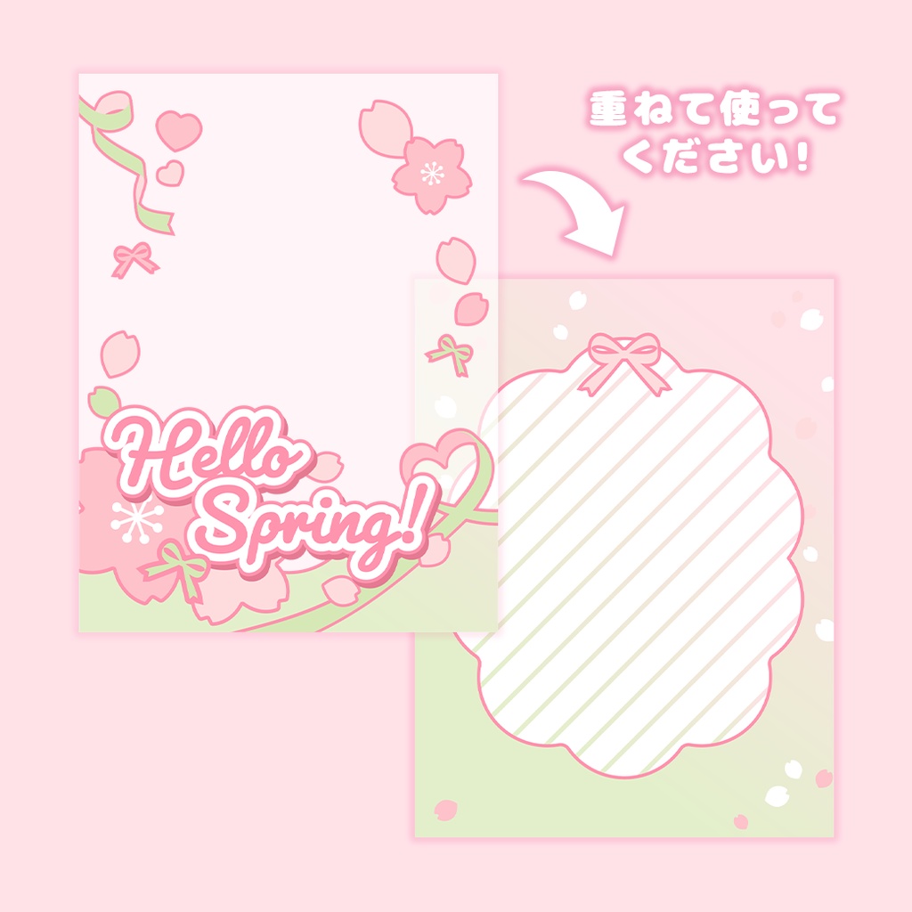 【無料配布】パステルカラー 4月 さくら|Vtuber 配信者|アピール素材