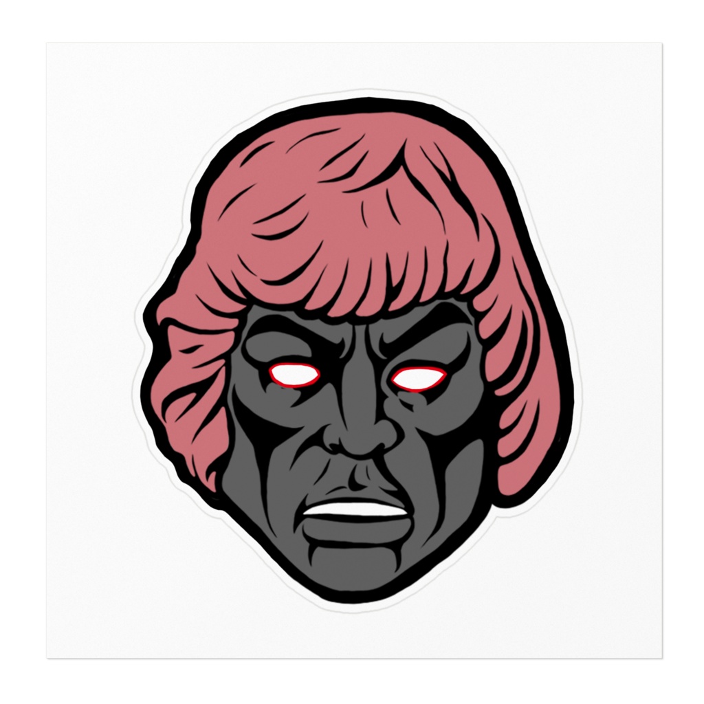 OMCM 顔面ステッカー ブラックアンチ