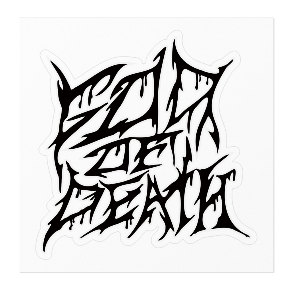 GOD god of death デスメタル風ステッカー