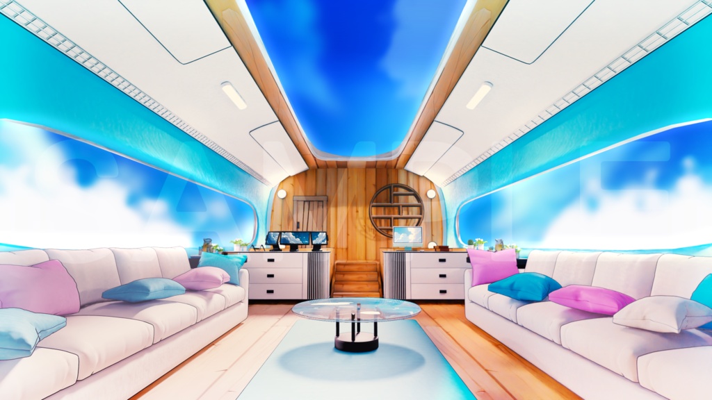 【動く背景】飛行船