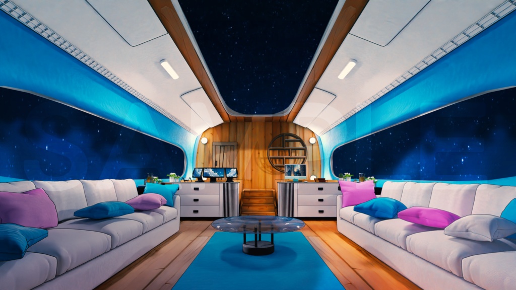 【動く背景】飛行船