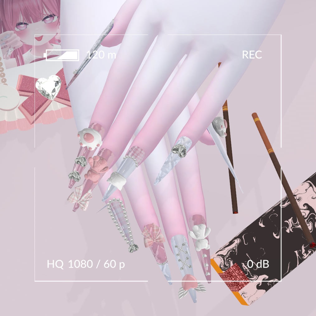 🤍2avatar対応🤍girly long nail tips 4 colors