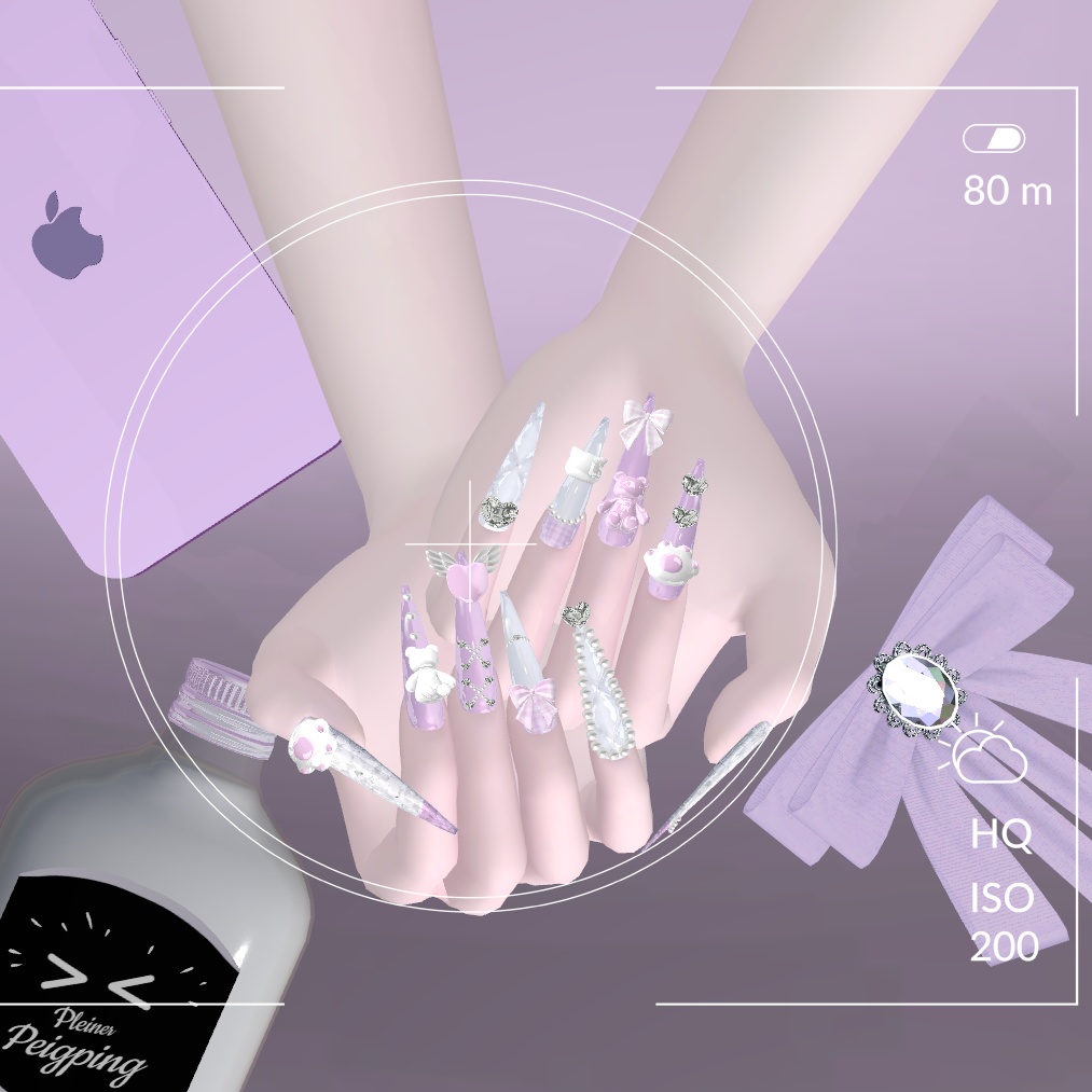 🤍2avatar対応🤍girly long nail tips 4 colors