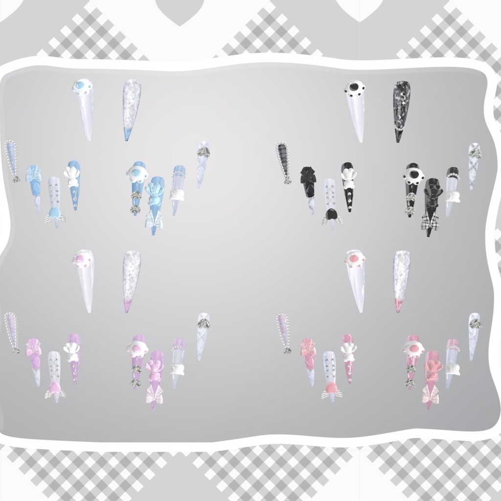 🤍マヌカ (Manuka)対応🤍girly long nail tips 4 colors