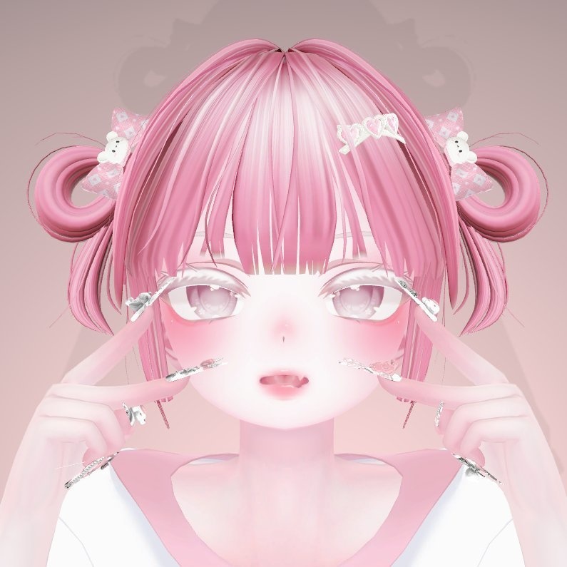「vrc hair」odango twin & accessories