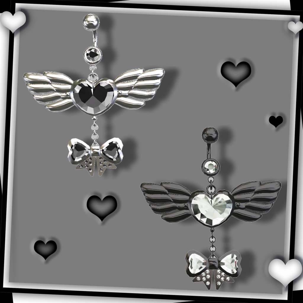 🖤PB対応🖤cute navel piercing 🖤2 avatar対応🖤