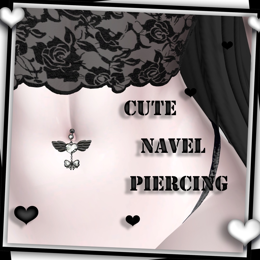 🖤PB対応🖤cute navel piercing 🖤2 avatar対応🖤