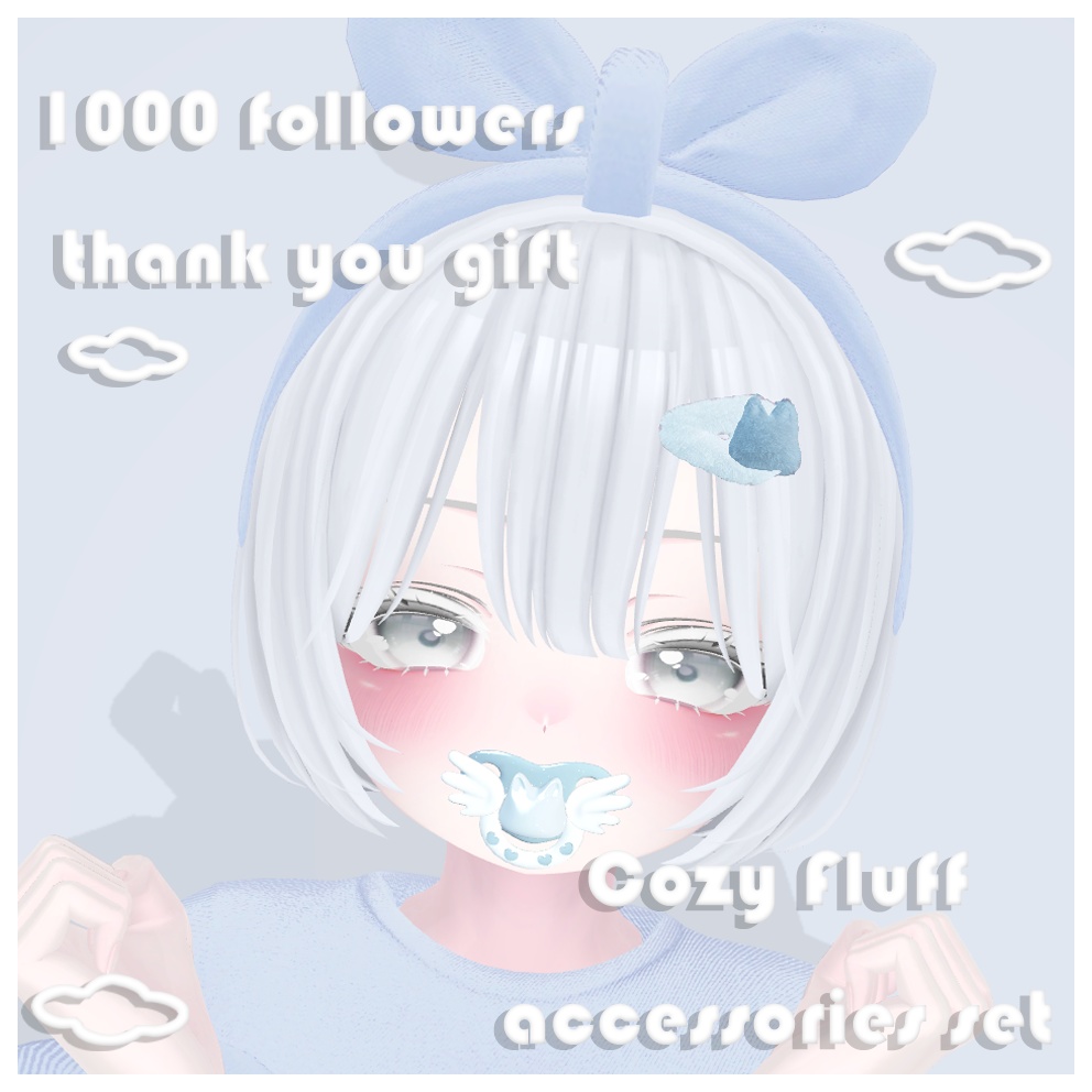 💭1000 followers thank you gift💭Cozy Fluff accessories set