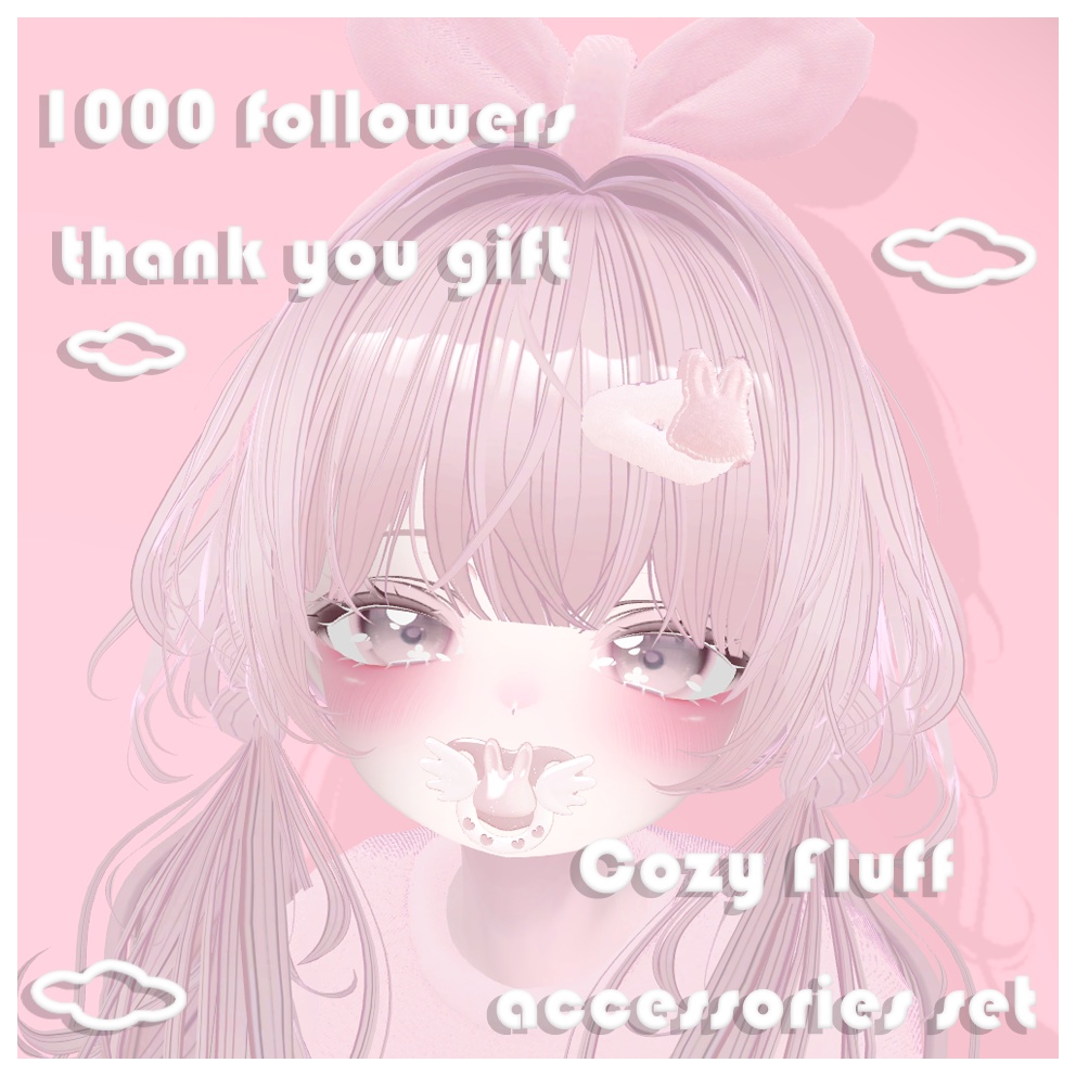 💭1000 followers thank you gift💭Cozy Fluff accessories set