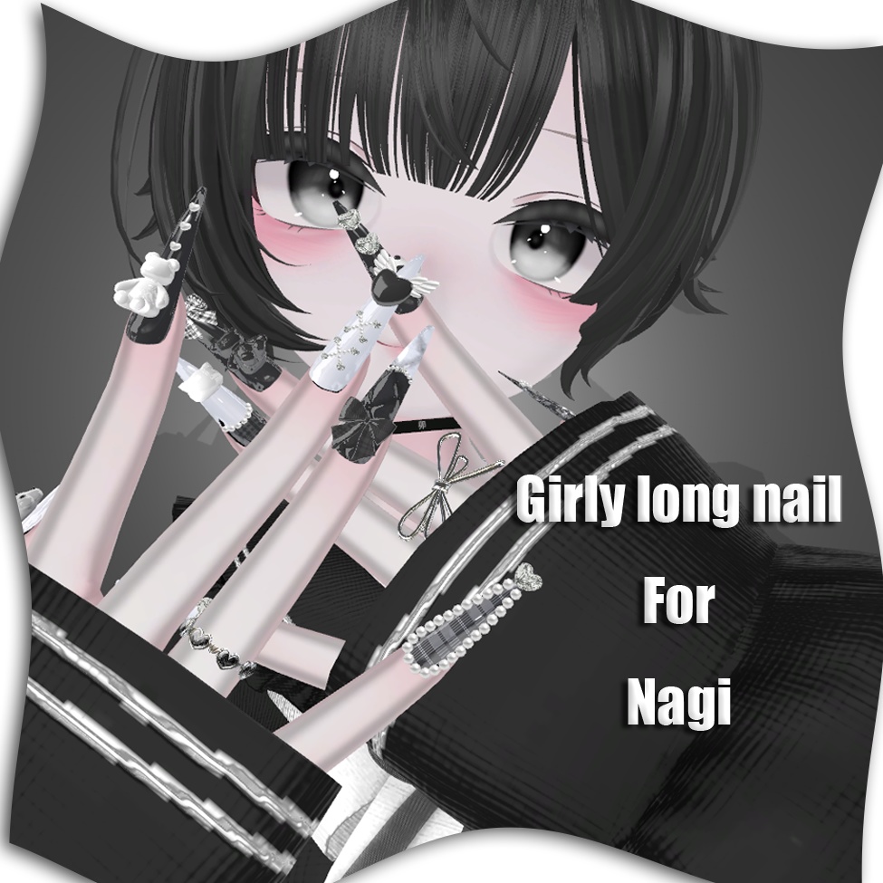 🤍凪Nagi対応🤍girly long nail tips 4 colors
