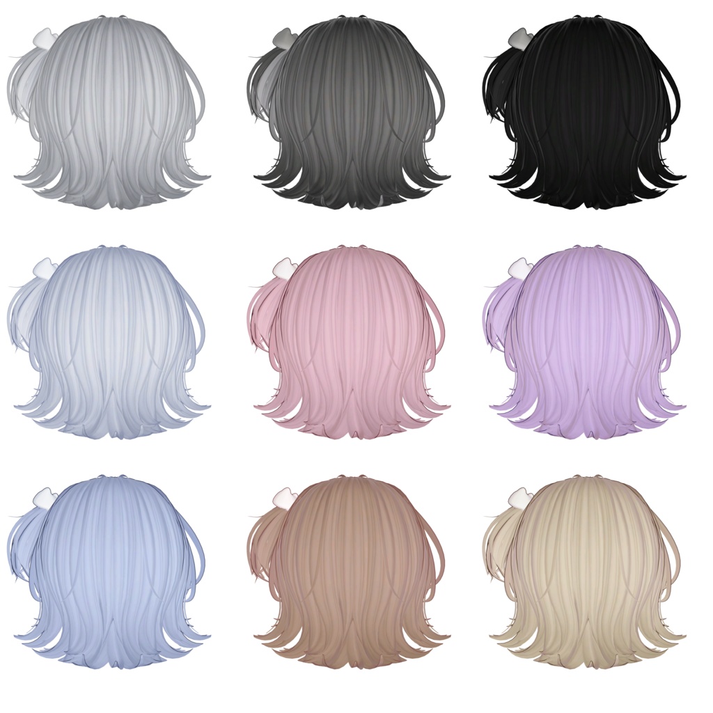 🤍Vrchat Hair🤍Fluffy Bob