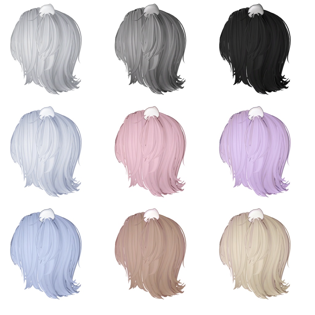 🤍Vrchat Hair🤍Fluffy Bob