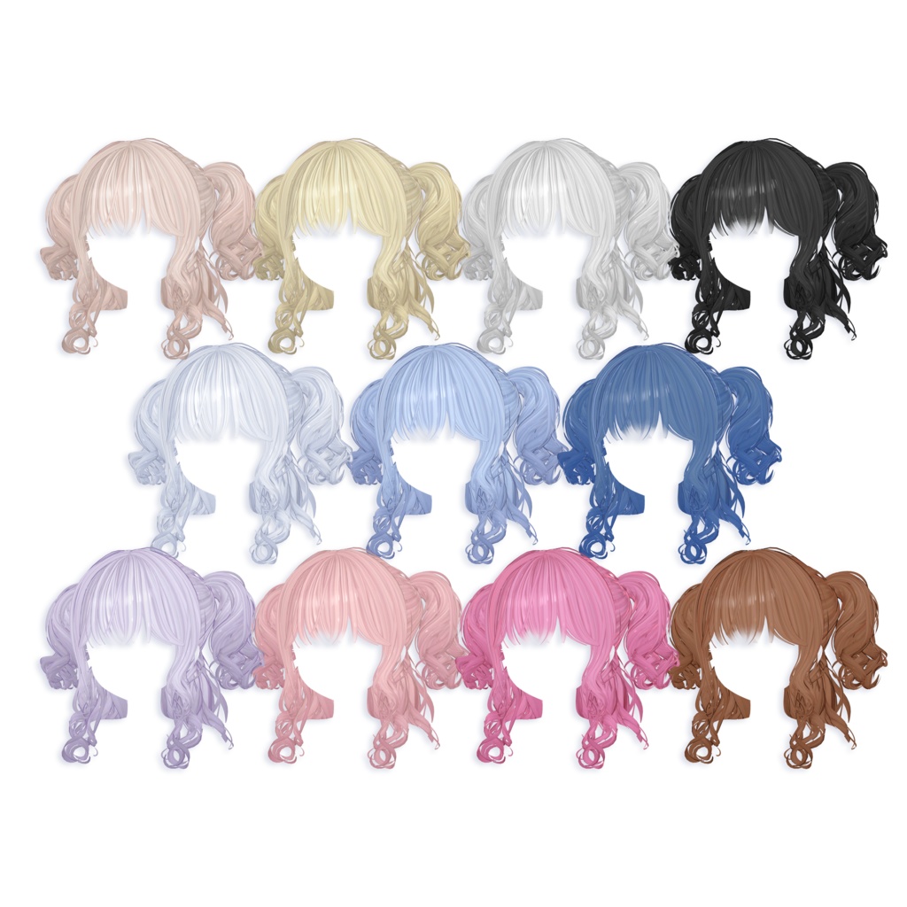 ♥︎•Twirl Twin Tails•♥︎6アバター対応