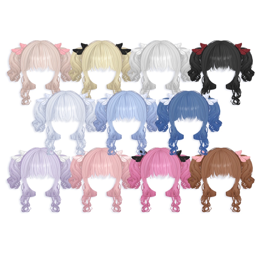 ♥︎•Twirl Twin Tails•♥︎6アバター対応