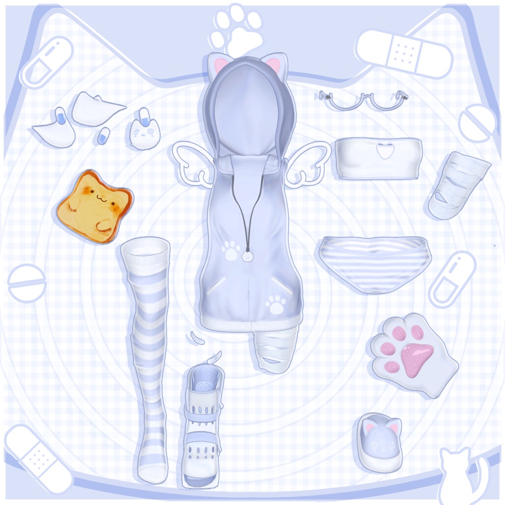 𖦹ʚ Toxic Cat ɞ𖦹⊹outfit+hair⊹