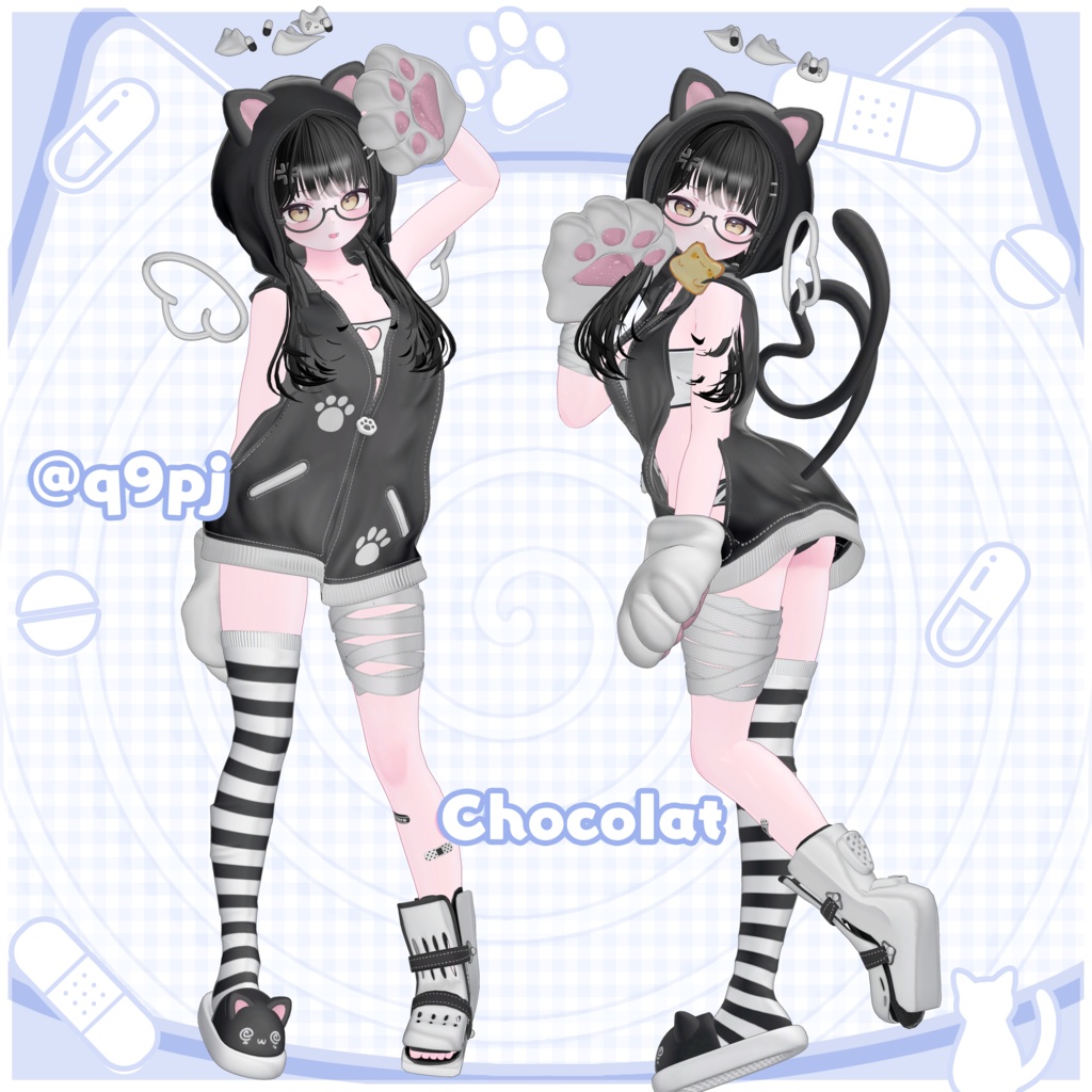 𖦹ʚ Toxic Cat ɞ𖦹⊹outfit+hair⊹