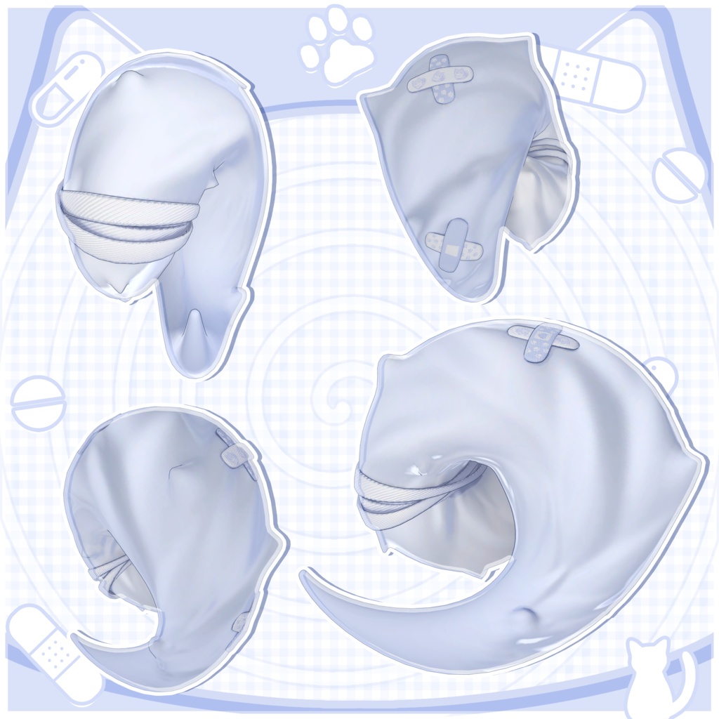 𖦹ʚ Acid Catɞ𖦹Tail+Ears+Collar