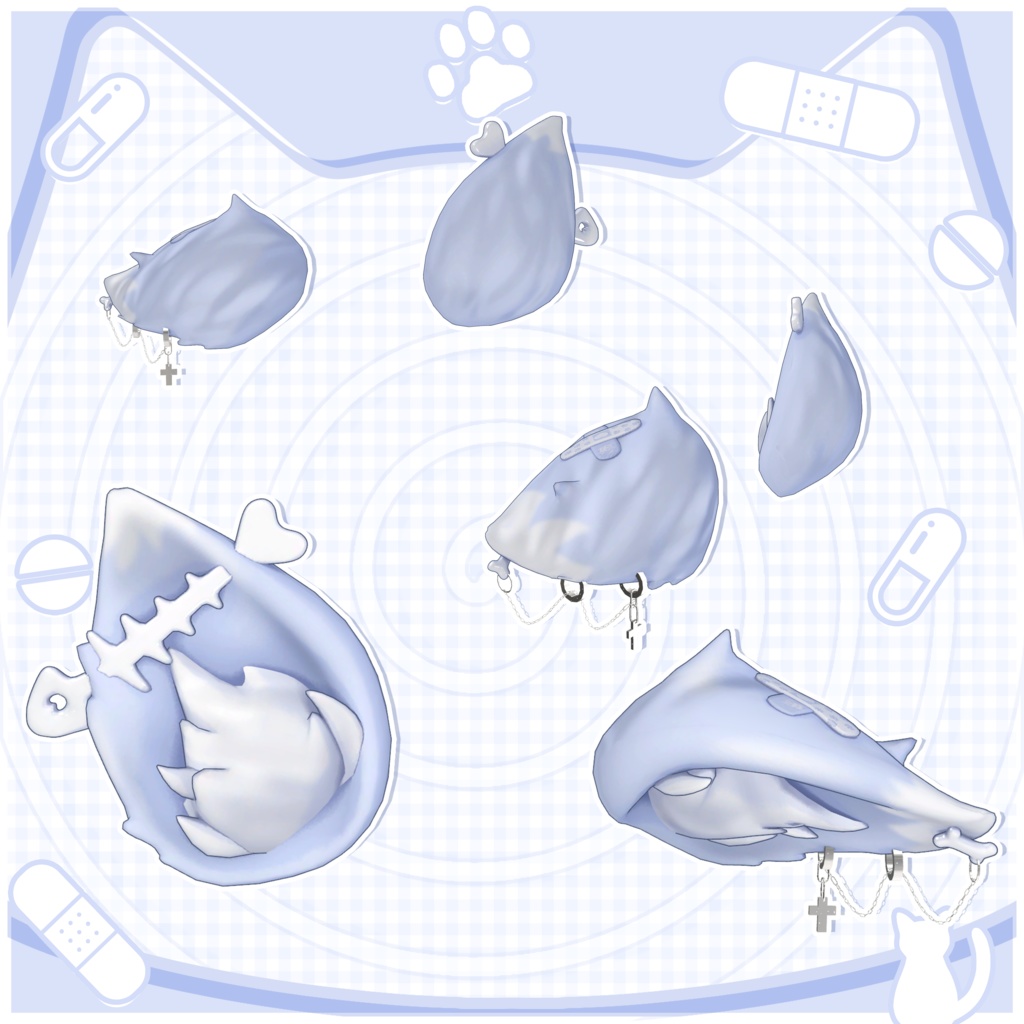 𖦹ʚ Acid Catɞ𖦹Tail+Ears+Collar