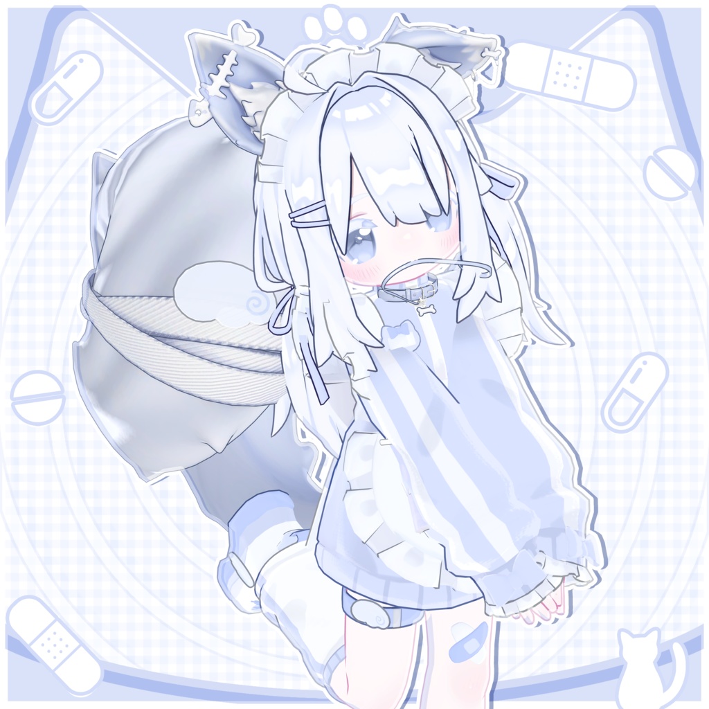 𖦹ʚ Acid Catɞ𖦹Tail+Ears+Collar