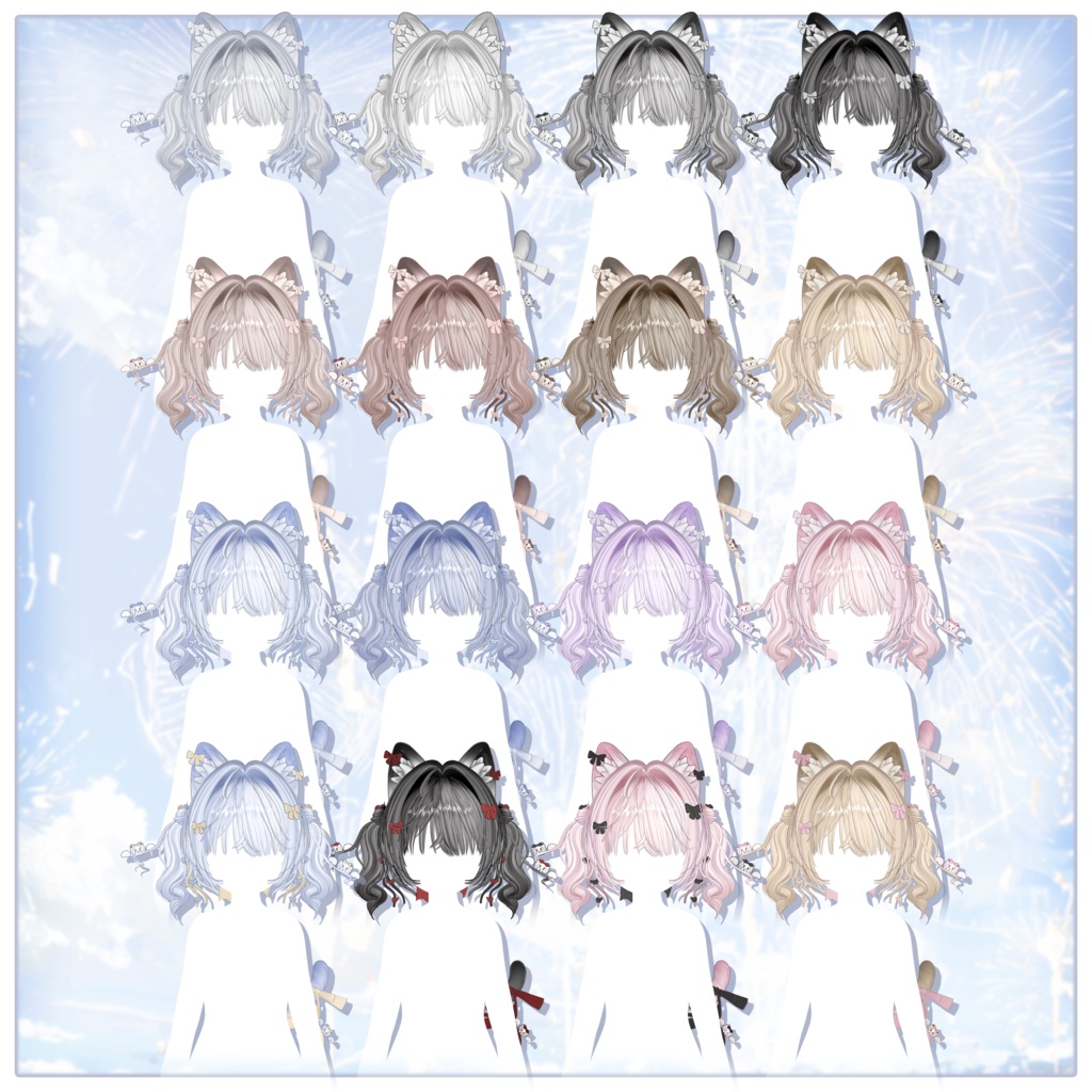 💙ʚ 3way Meowbow Twins ɞ💙