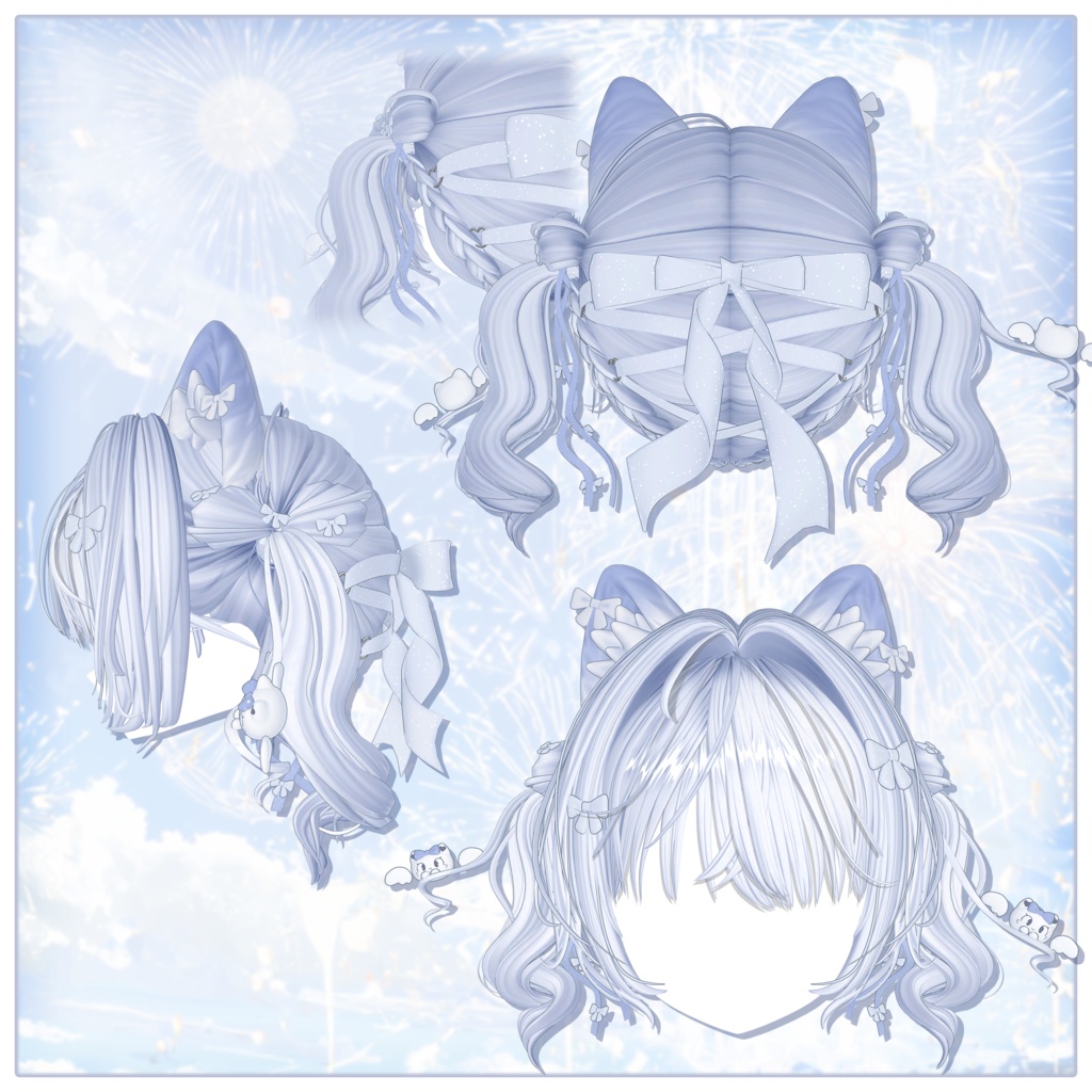 💙ʚ 3way Meowbow Twins ɞ💙