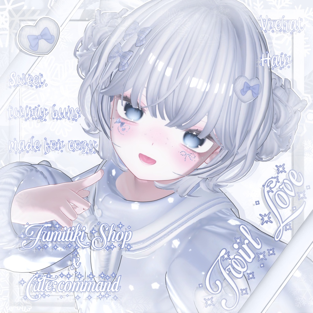 ⛄SALE⛄ Vrchat Hair⛄Twirl Love⛄Fumitik Shop x Cute:command