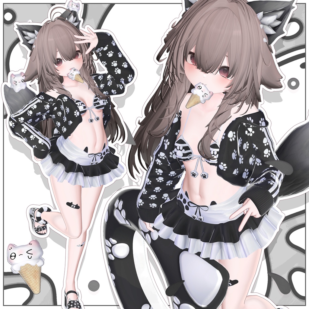 ☀️summer sale☀️🐾座りギミック付き🐾😽nyacoa😽