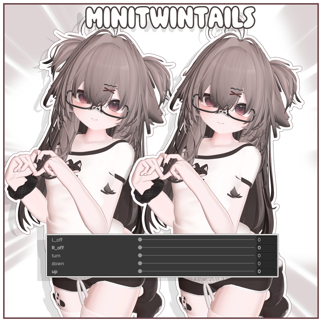 🦊KAGUYA専用🦊Ouchi Set🦊cloth+minitwintails+nail