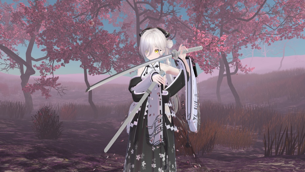 ✨️7日間限定!85%OFF✨️【VRChat想定】花刀 -舞咲- 【抜刀ギミック・パーティクル付き】