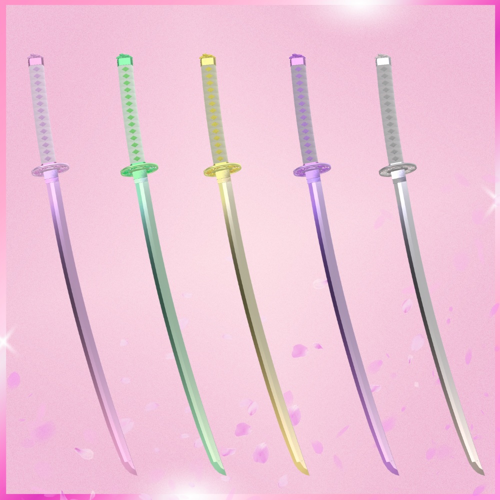 ✨️7日間限定!85%OFF✨️【VRChat想定】花刀 -舞咲- 【抜刀ギミック・パーティクル付き】