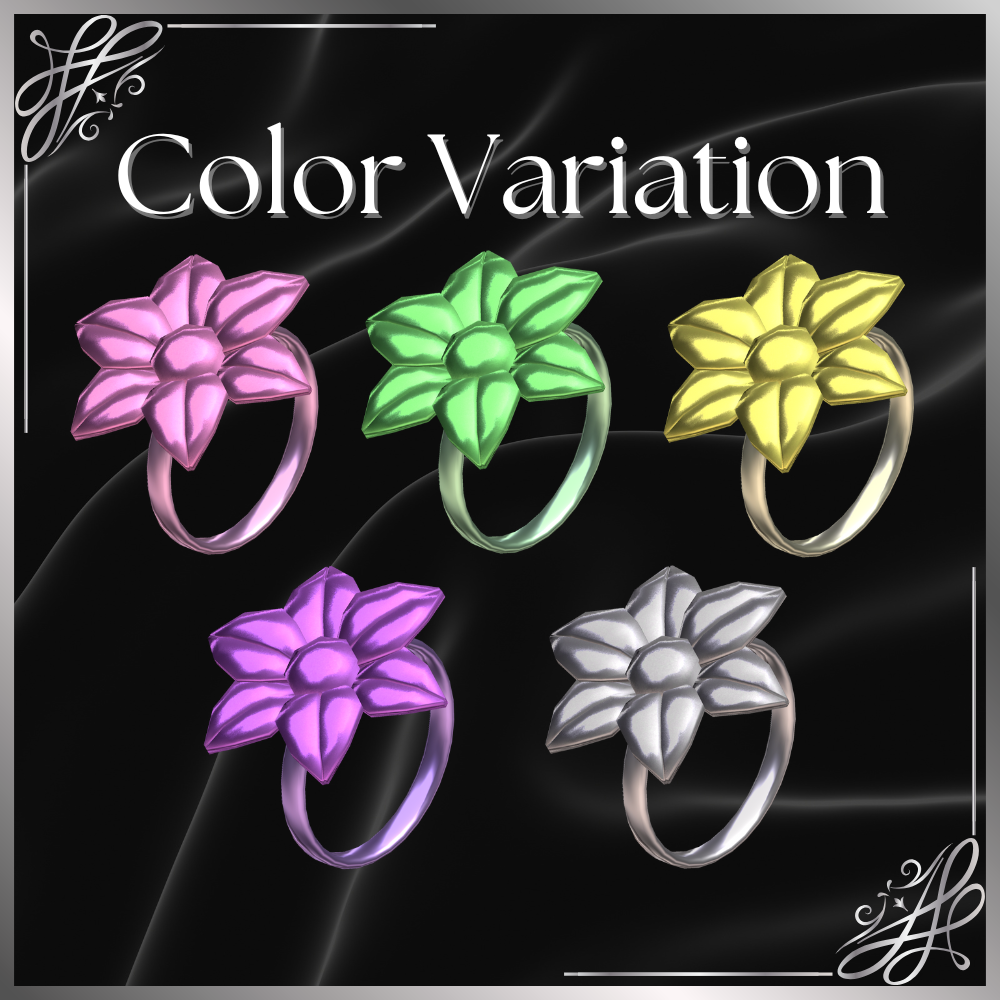 【Free!】VRChat想定3Dモデル「Flower Ring」 - 幽刃工房 - BOOTH