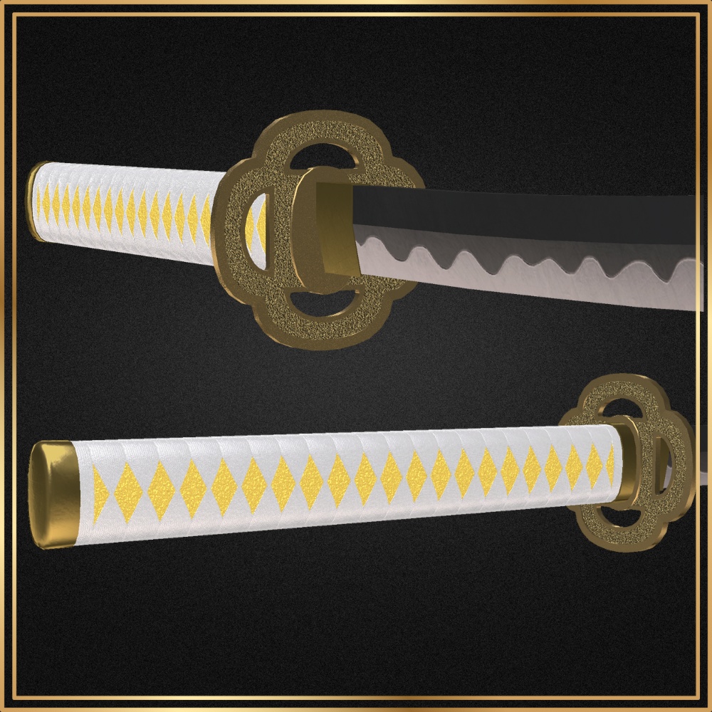 ✨️7日間限定!85%OFF✨️【VRChat想定】打刀 -白天煌刃- 【抜刀ギミック・パーティクル付き】