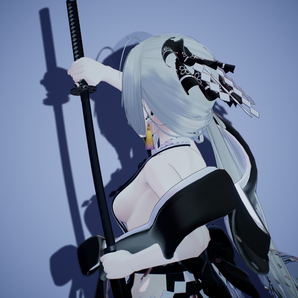 【VRChat想定】打刀 -鍔切- 【抜刀ギミック・パーティクル付き】