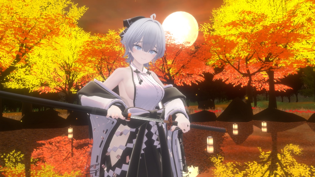 ✨️発売記念セール✨️【VRChat想定】打刀 -緋紅- 【抜刀ギミック・パーティクル付き】