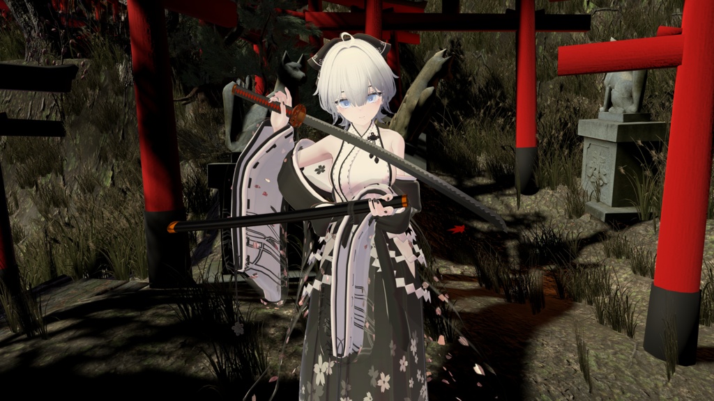 ✨️発売記念セール✨️【VRChat想定】打刀 -緋紅- 【抜刀ギミック・パーティクル付き】