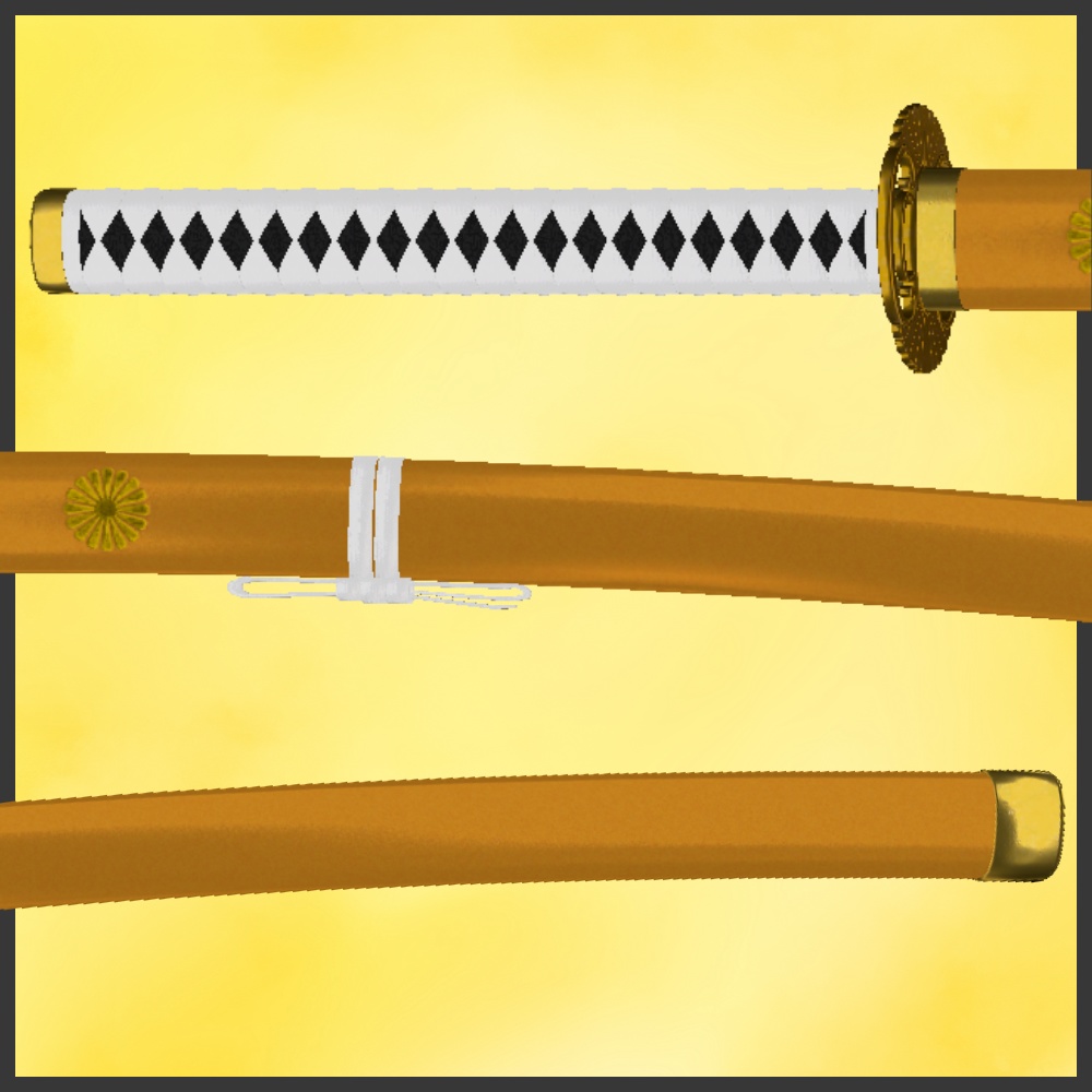 ✨️発売記念セール✨️【VRChat想定】打刀 -天菊- 【抜刀ギミック・パーティクル付き】