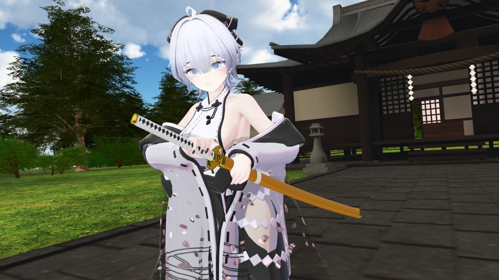 ✨️発売記念セール✨️【VRChat想定】打刀 -天菊- 【抜刀ギミック・パーティクル付き】