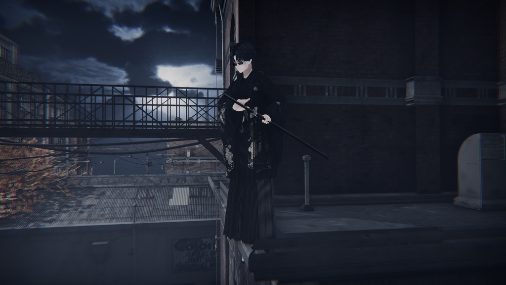 ✨️発売記念セール✨️【VRChat想定】妖刀 -八咫烏- 【抜刀ギミック・パーティクル付き】