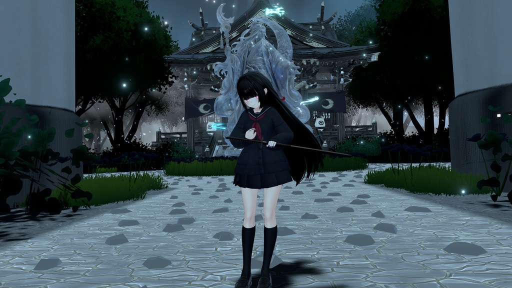 ✨️発売記念セール✨️【VRChat想定】妖刀 -八咫烏- 【抜刀ギミック・パーティクル付き】