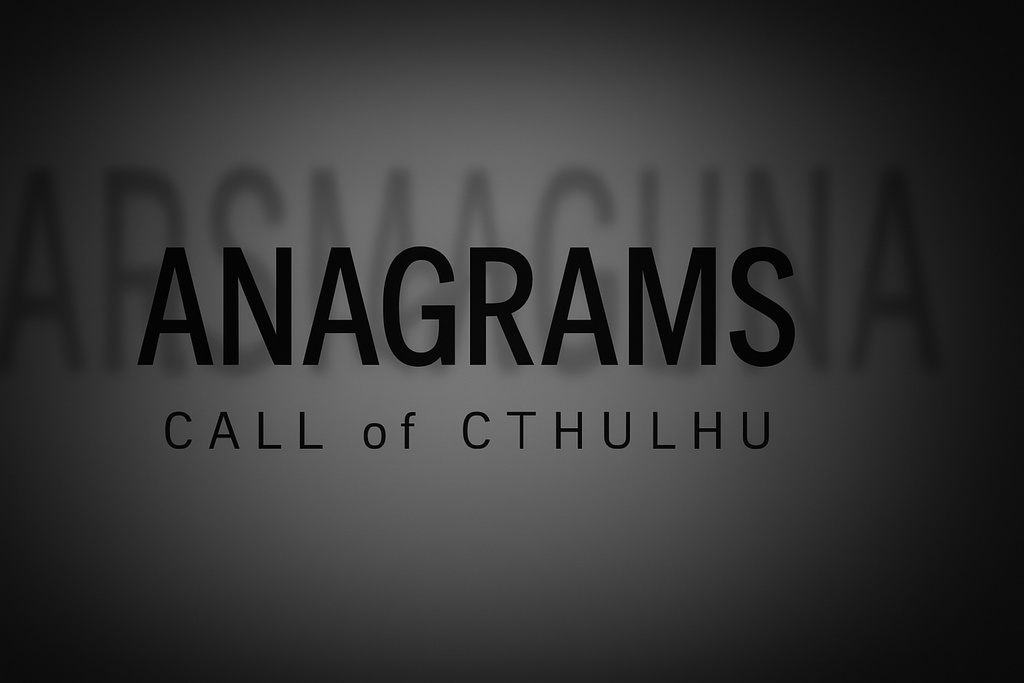怪異探偵奇譚 ANAGRAMS (探偵編Case.0)