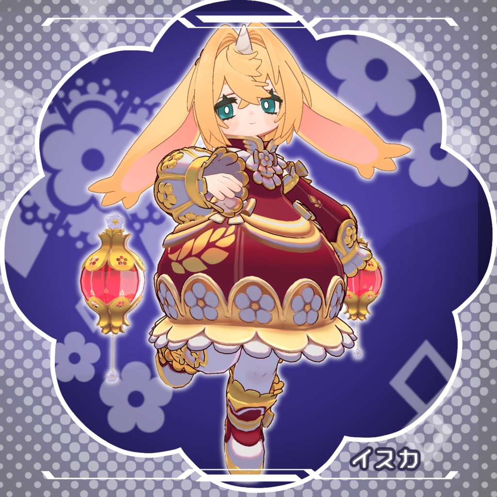 【4アバター対応】花飾りの装い