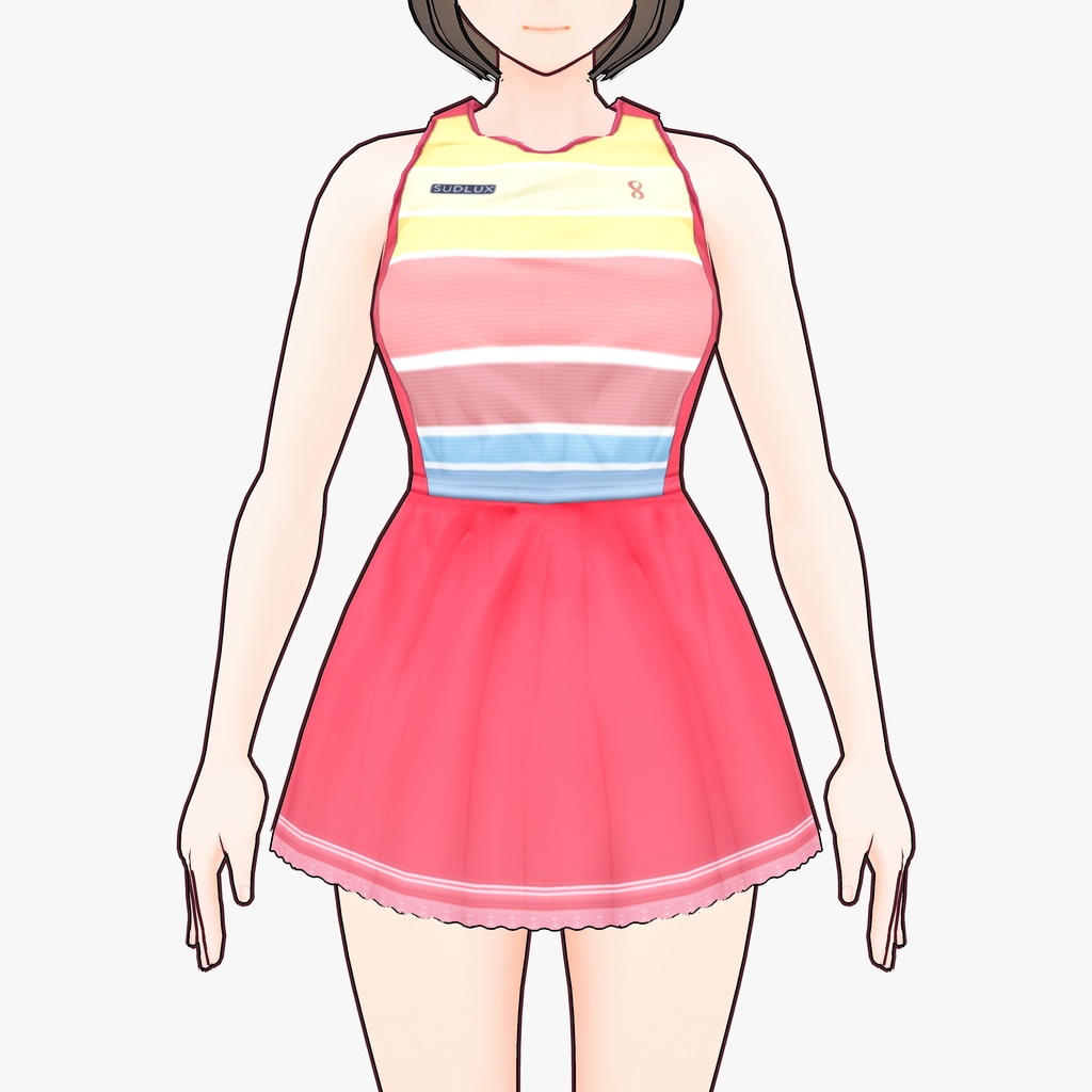 [VRoid]テニス風ゲームウェア