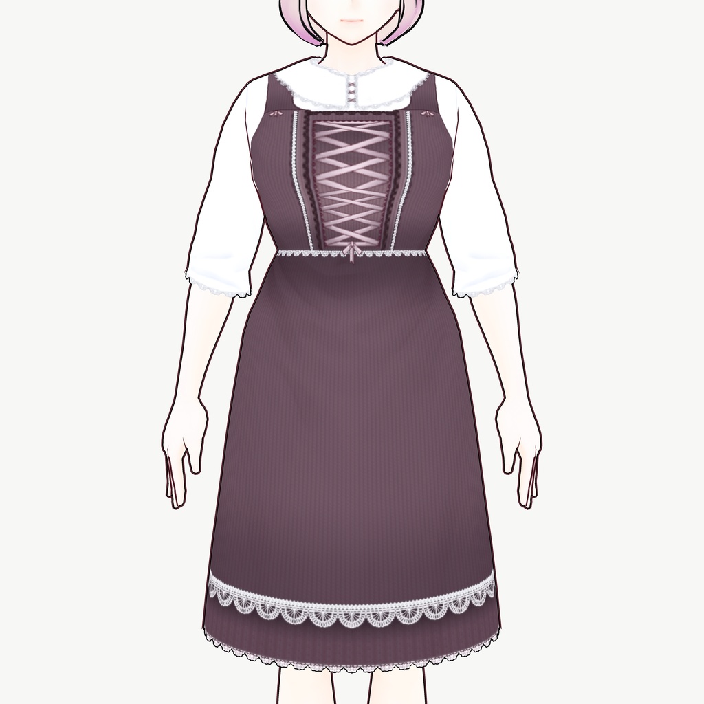 [VRoid]ゴスロリ風ワンピース